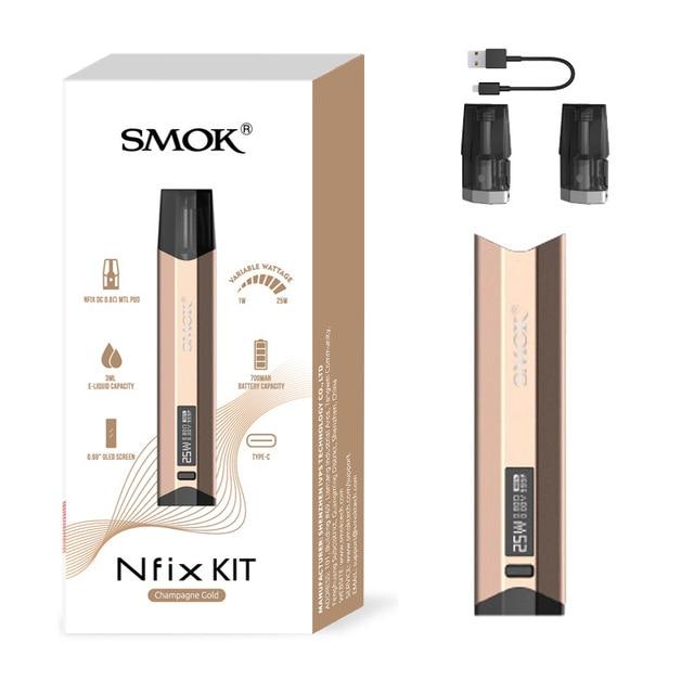 SMOK Nfix Pod Vape Pen Kit 700mAh Battery & 3ml Capacity DC 0.8 MTL Pod Cartridge Nfix Pod Kit VS Caliburn/Infinix 2