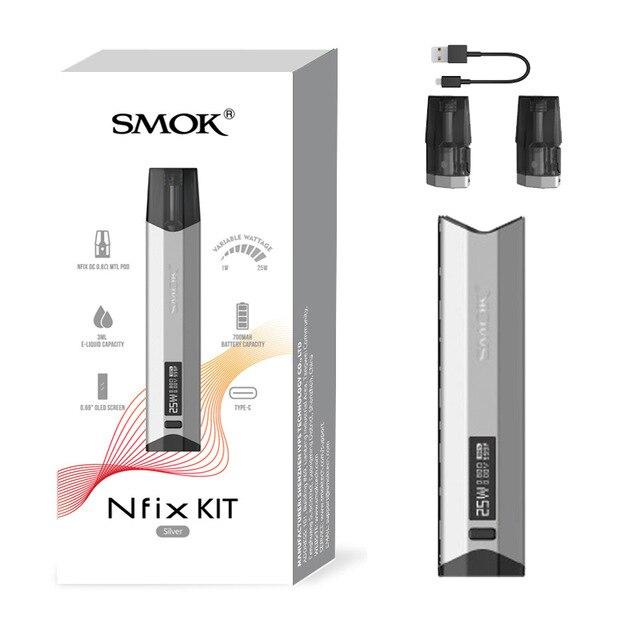 SMOK Nfix Pod Vape Pen Kit 700mAh Battery & 3ml Capacity DC 0.8 MTL Pod Cartridge Nfix Pod Kit VS Caliburn/Infinix 2