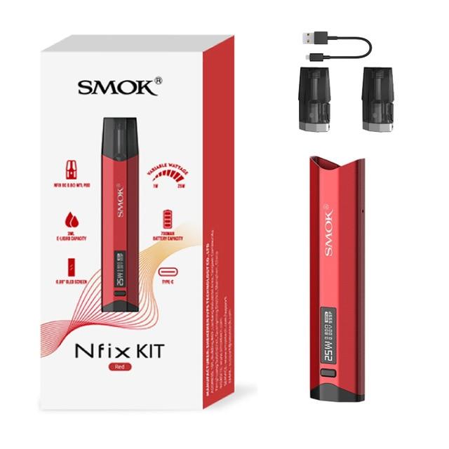 SMOK Nfix Pod Vape Pen Kit 700mAh Battery & 3ml Capacity DC 0.8 MTL Pod Cartridge Nfix Pod Kit VS Caliburn/Infinix 2