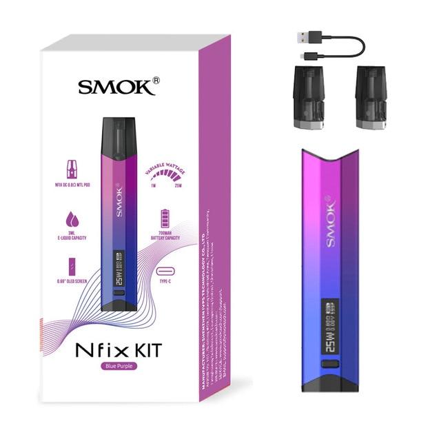 SMOK Nfix Pod Vape Pen Kit 700mAh Battery & 3ml Capacity DC 0.8 MTL Pod Cartridge Nfix Pod Kit VS Caliburn/Infinix 2